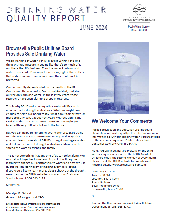 Drinking Water Quality Report - June 2024